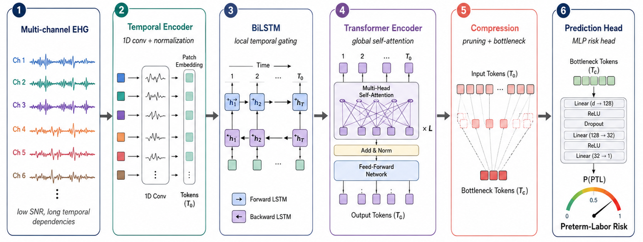 Hybrid Bi-LSTM-Transformer for Preterm-Birth Prediction